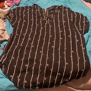 Black and white blouse